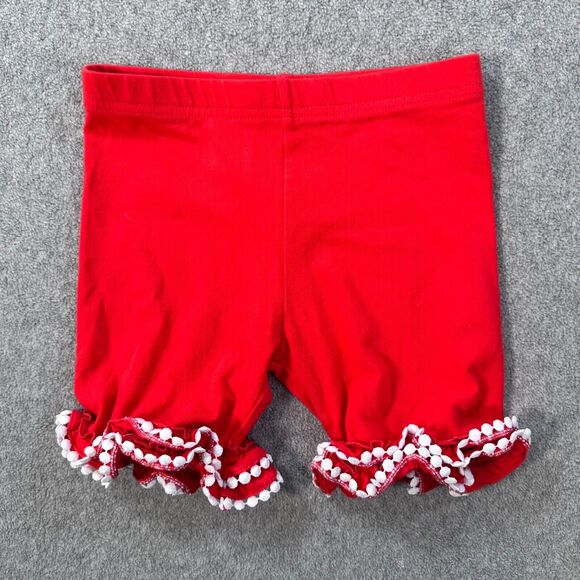 Eleanor Rose Brailey Shorts Red Ruffle Trim Girls 7/8 - Picture 1 of 7
